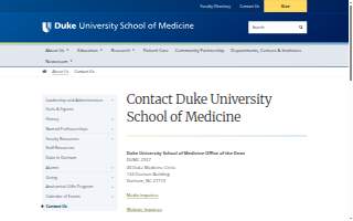 Duke University Medical Center Administration website