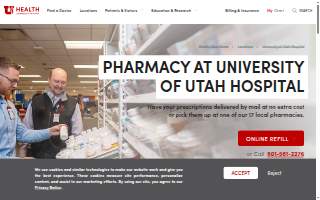 University of Utah Hospital Pharmacy website