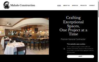 Mahalo Construction website