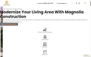 Magnolia Construction website
