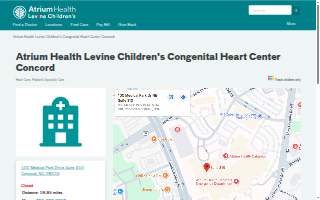 Atrium Health Levine Children's Congenital Heart Center of Concord website