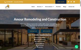 Amour Remodeling And Construction website