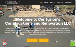 Centurion's construction LLC website