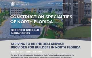 Construction Specialties of North Florida (CSNF) website