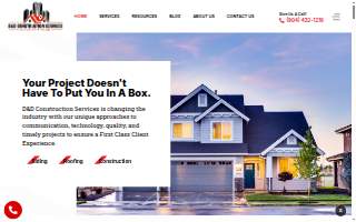 D&D Construction Services website