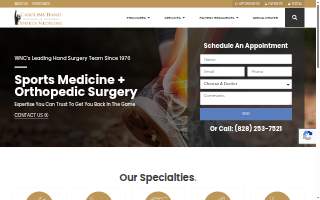 Carolina Hand & Sports Medicine website