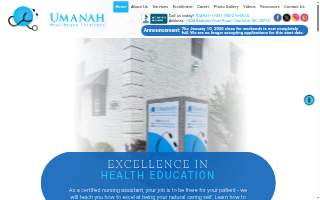 Umanah Healthcare Institute website