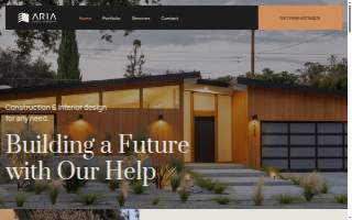 Aria Build & Construction website