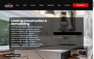 Level Up Construction & Remodeling website