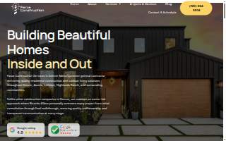Faros Construction Services website