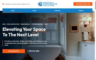 Nashville Construction Solutions website