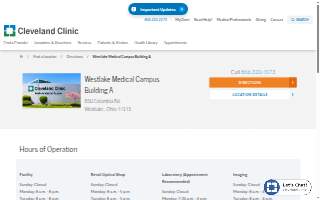 Cleveland Clinic - Westlake Medical Campus Building A website