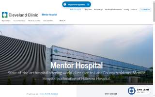 Cleveland Clinic- Mentor Hospital website
