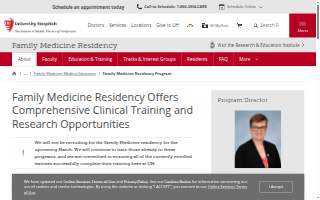 University Hospitals Family Medical website