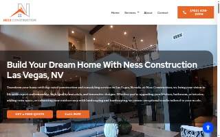 Ness Construction of Las Vegas website