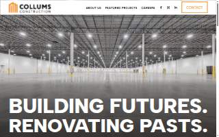 Collums Construction website