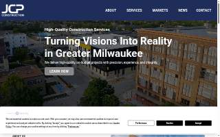 JCP Construction website