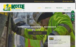 Kotze Construction website