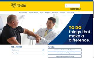 The University of Toledo Medical Center Sports Medicine website
