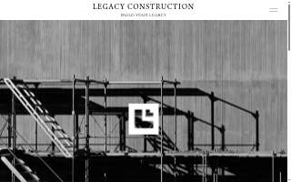 Legacy Construction website