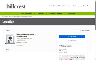 Hillcrest Medical Center - Fitness Center website
