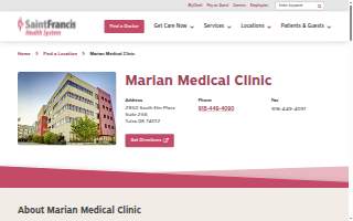 Marian Medical Clinic website