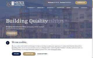Mistick Construction website
