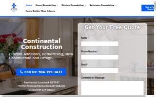 Continental Construction website
