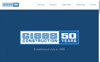 Gibbs Construction of New Orleans website