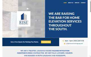 Rise Construction & Home Elevation website
