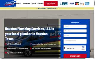 Houston Plumbing Services website