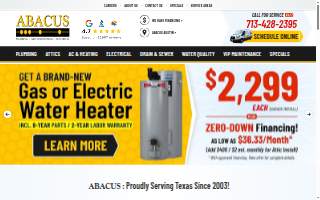 Abacus Plumbing, Air Conditioning, & Electrical website