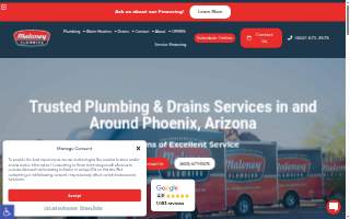Maloney Plumbing & Drain Services in Phoenix website