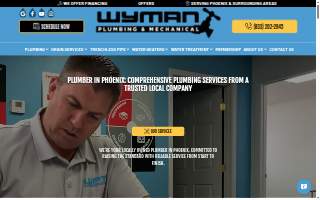 Wyman Plumbing & Mechanical LLC website