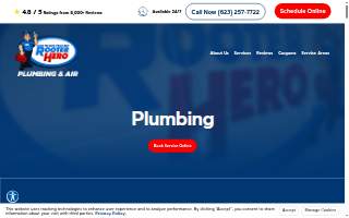 Rooter Hero Plumbing & Air of Phoenix website