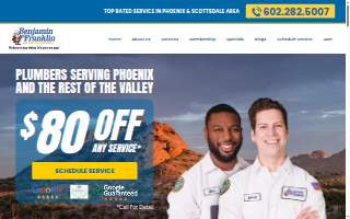 Benjamin Franklin Plumbing of Phoenix website