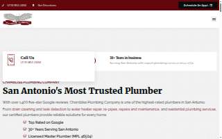 Chambliss Plumbing Company website
