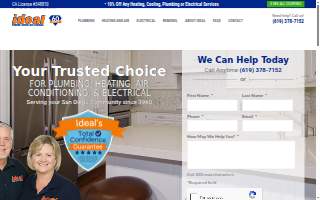 Ideal Plumbing Heating Air Electrical website