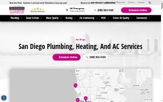 Anderson Plumbing, Heating & Air of San Diego website