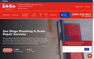 Mr. Rooter Plumbing of San Diego County website
