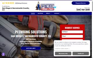 RDZ Plumbing and Drains website