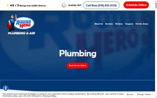 Rooter Hero Plumbing & Air of San Diego website