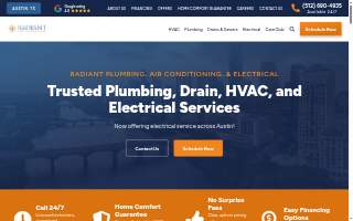 Radiant Plumbing, Air Conditioning, & Electrical website