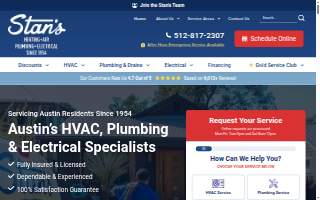 Stan's Heating, Air, Plumbing & Electrical website