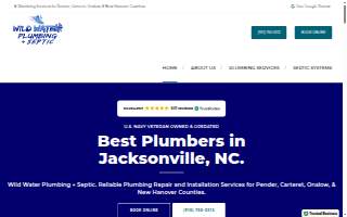Wild Water Plumbing + Septic website