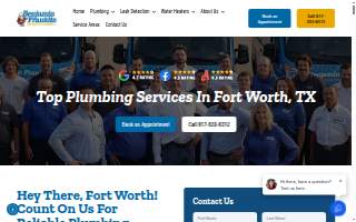 Benjamin Franklin Plumbing, Water Heaters, & Drain Cleaning website