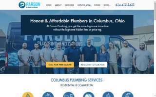 Parson Plumbing and Drains website