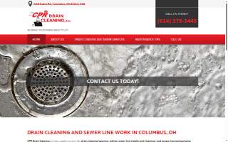 CPR Drain Cleaning website