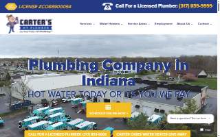 Carter's My Plumber - Plumbers Indianapolis, Water Heater Repair website