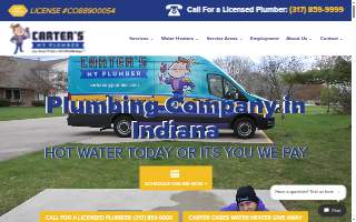 Carter's My Plumber - Drain Cleaning Indianapolis & Sewer Line Repair website